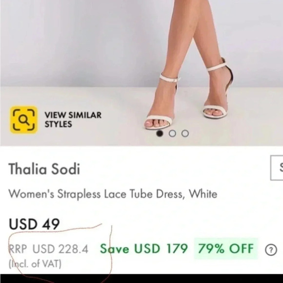 Thalia Sodi strapless lace floral dress.sz Sm,event,wedding ,graduation,classy - Picture 13 of 14